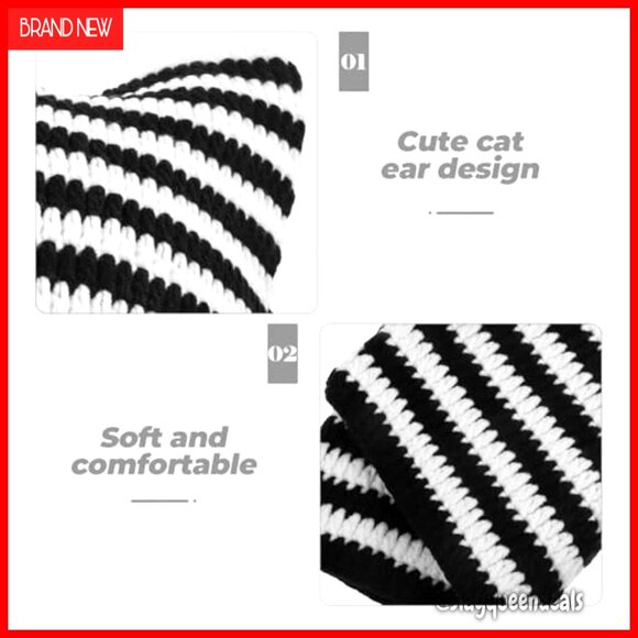 Therian Gear Set Cat Ear Beanie Gloves Bracelets Alternative Fashion - Picture 3 of 7